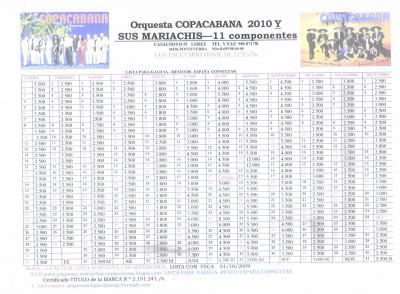 Lista de precios 2010
